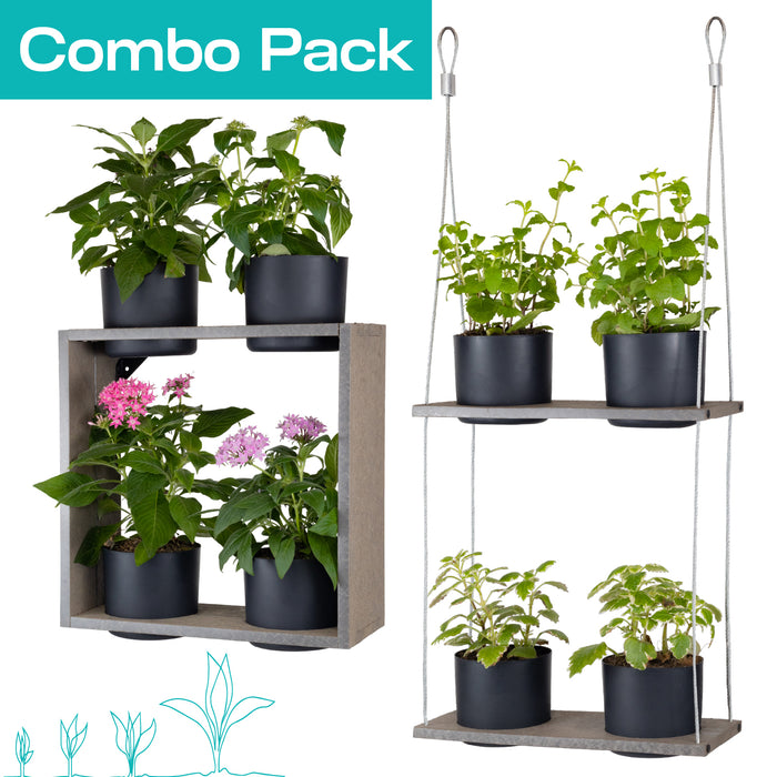 Hanging Garden Shelves - Wall or Ceiling Mount