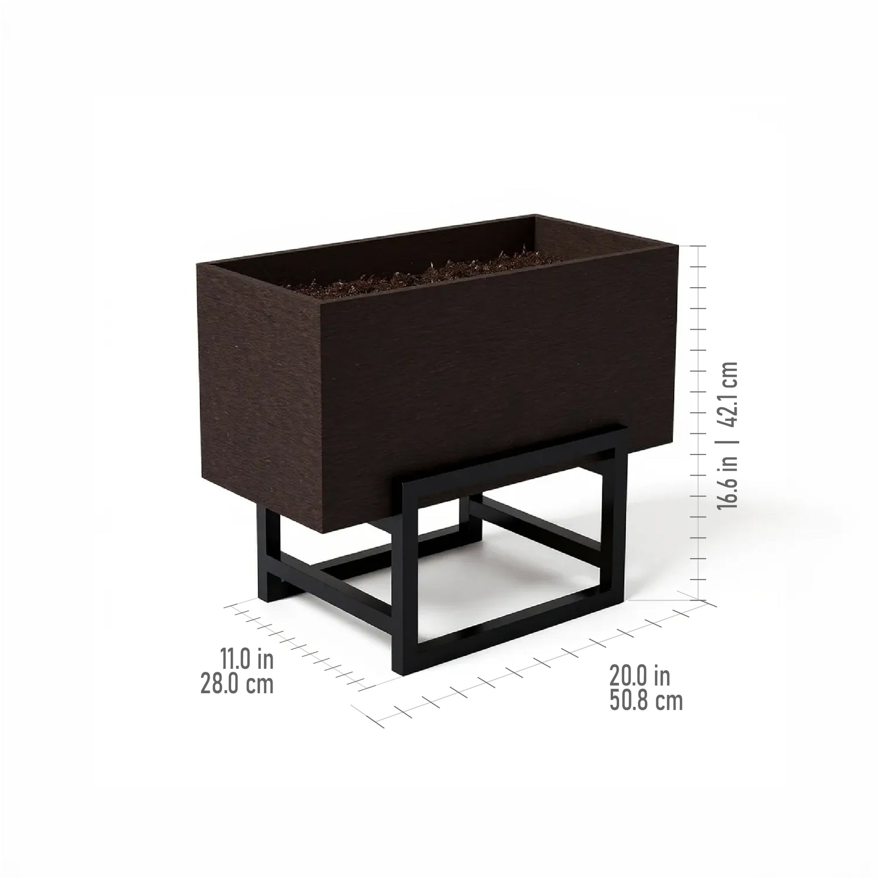 THE GRAND with Stand - VioBlox - 20x10x10 Indoor/Outdoor Planter